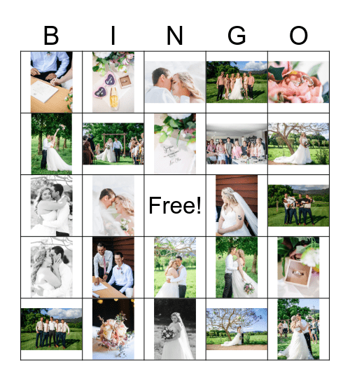 Jacqui's Wedding Bingo Card