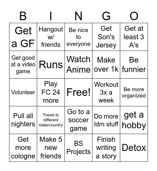 2024 Bingo Card