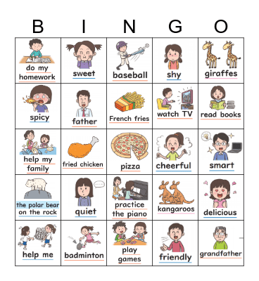 EA Forest with photos Bingo Card