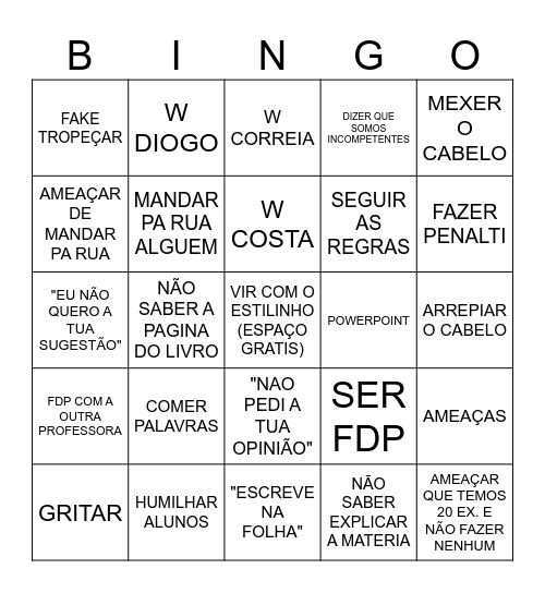 ISABEL BINGO Card