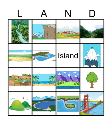 Landscape Bingo! Bingo Card