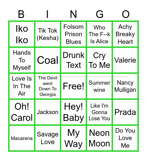 Jan 2024 Mix Mash Bingo Card