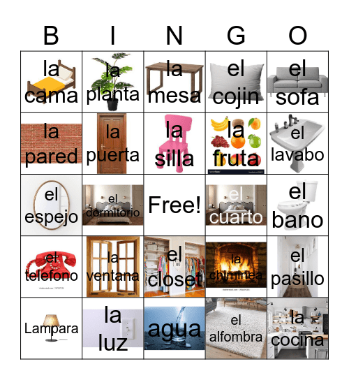 La Casa Bingo Card