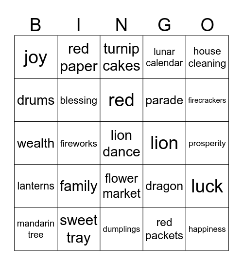 CNY BINGO Card