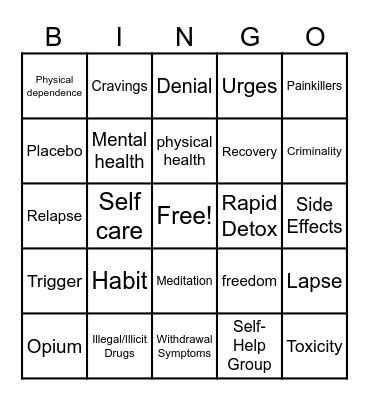 VIA Bingo Card