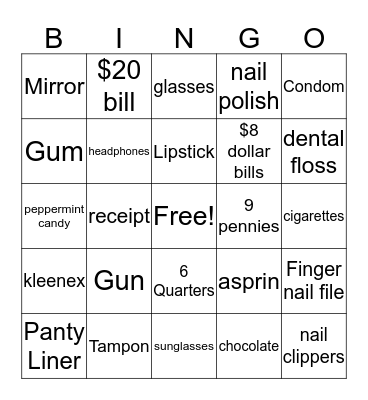 Girls Weekend - Purse Bingo Card