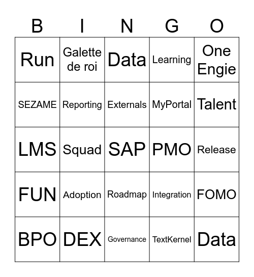 SEZAME KICK-OFF BINGO Card
