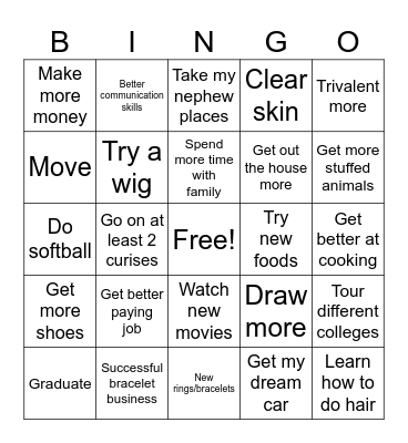 Angel’s 2024 Bingo Card Bingo Card