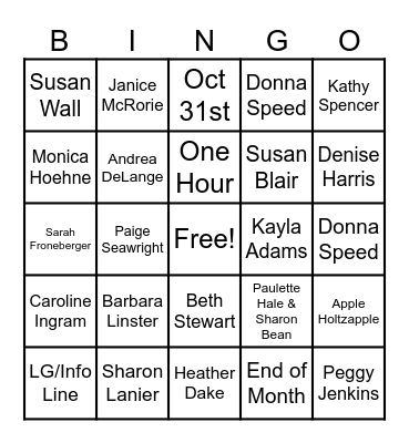 WHO AM I? Bingo Card