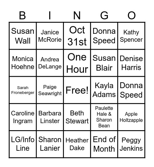 WHO AM I? Bingo Card