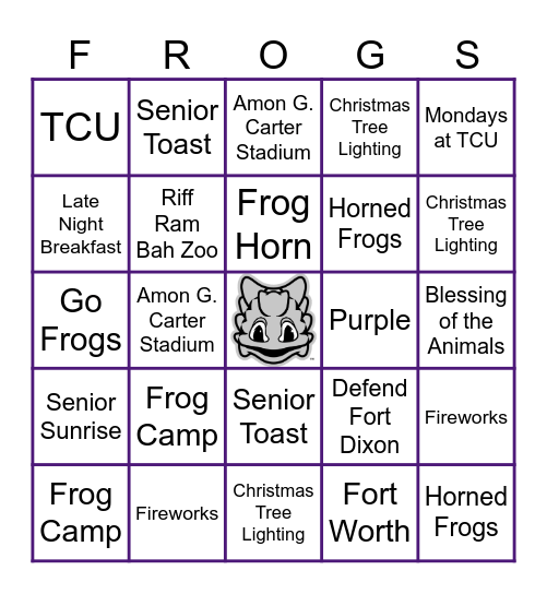 TCU BINGO Card