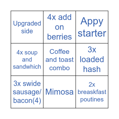 Upsale fun day Bingo Card