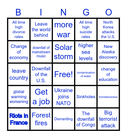 2024 predictions Bingo Card