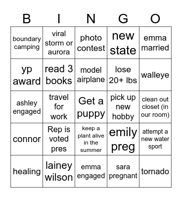 2024 Bingo Card