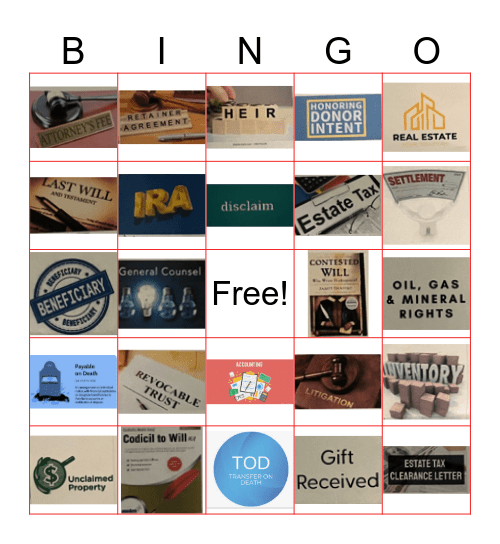 T&E Bingo Card