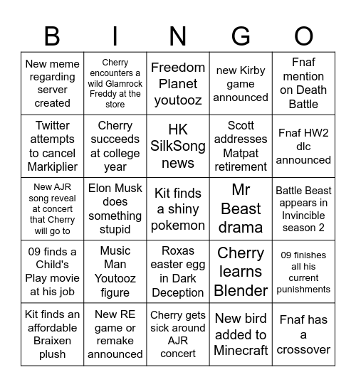 2024 bingo card Bingo Card