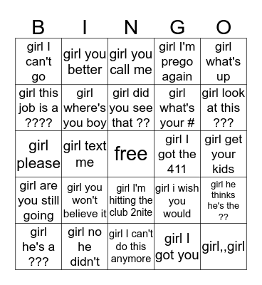 Patrice's pre-Mother's Day Luncheon Bingo Card