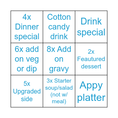 Upsale fun day! Bingo Card