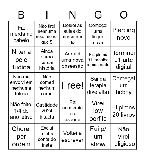 2024 do mat Bingo Card