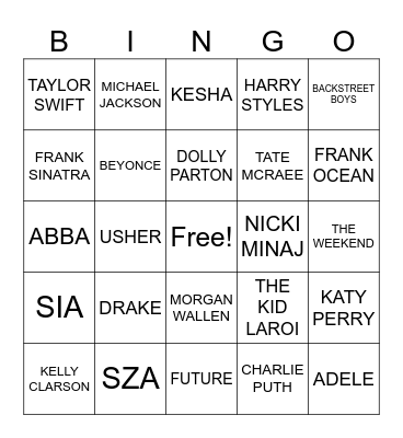 RADIO BINGO Card
