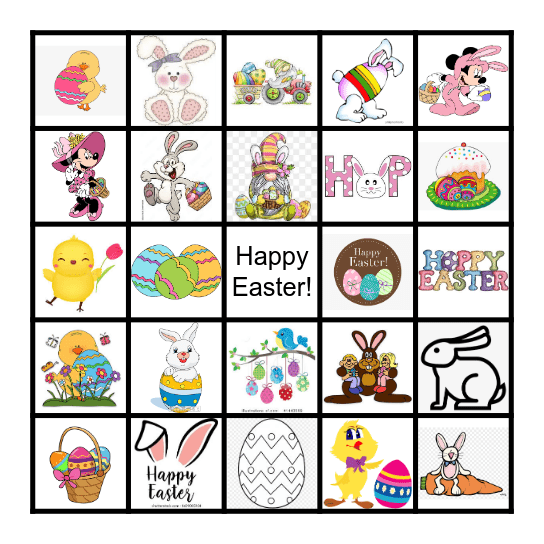 Easter Time Bingo Card