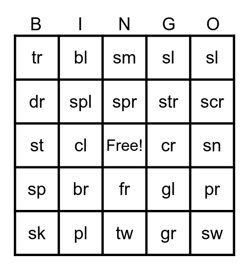 Blends fun! Bingo Card