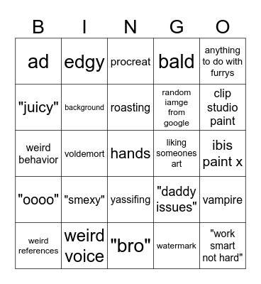 kooleen bingo Card