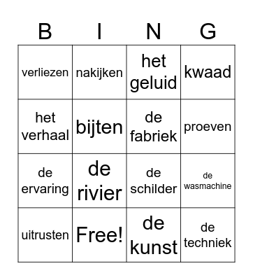 thema 5 Bingo Card