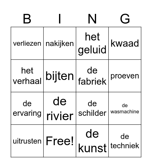 thema 5 Bingo Card