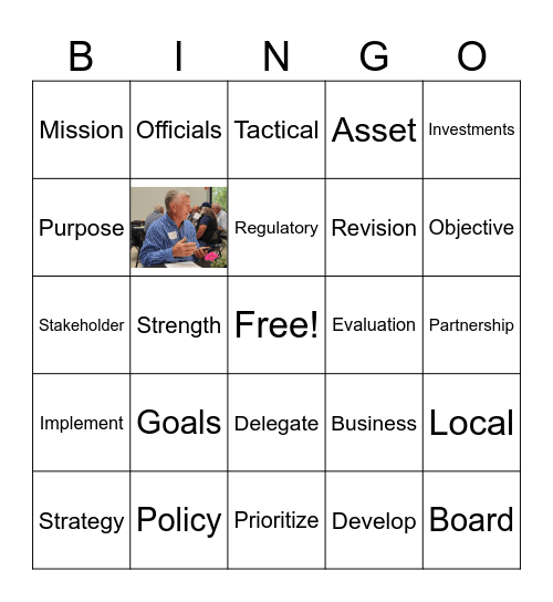 Strategic Planning Bingo Card