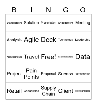 Consulting Bingo Card