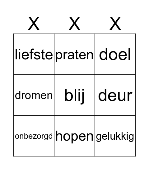 Gelukkig zijn Bingo Card