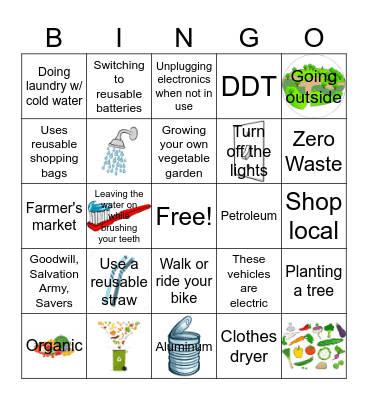 Environmental BINGO Card