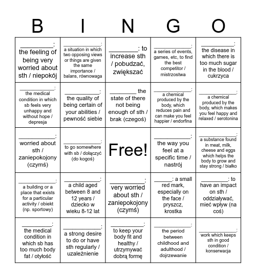 Module 3 part 1 Vocabulary Bingo Card