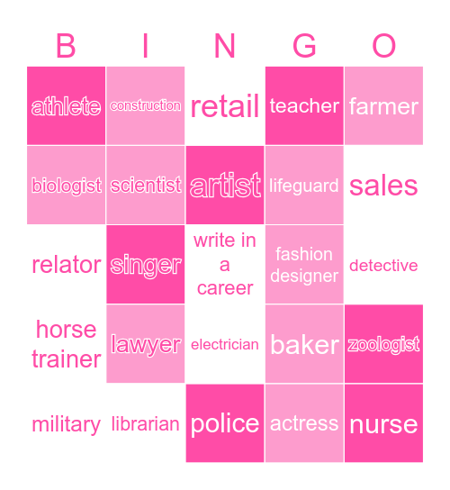 I can be... Bingo Card