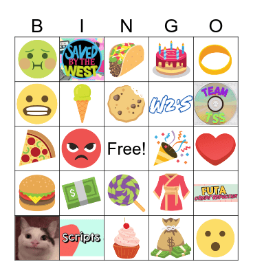 TSS Bingo-SBS and Emojis Bingo Card