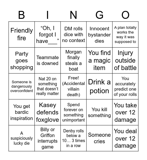 Little lands Bingo Card