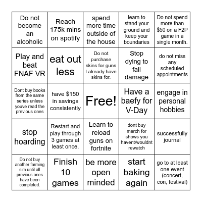 2024 Bingo Card Bingo Card