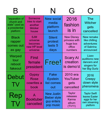 2024 Bingo Card Bingo Card