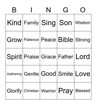 We Are Blessed Bingo Card
