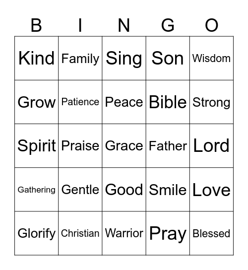 We Are Blessed Bingo Card