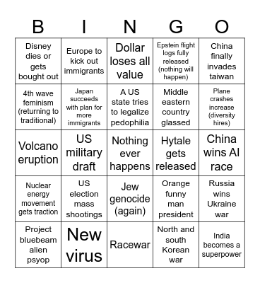 Schizosticks bingo blast Bingo Card