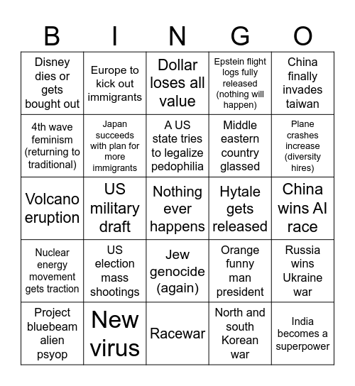 Schizosticks bingo blast Bingo Card