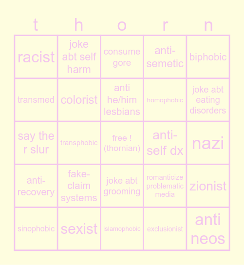 basic dni bingo ! Bingo Card