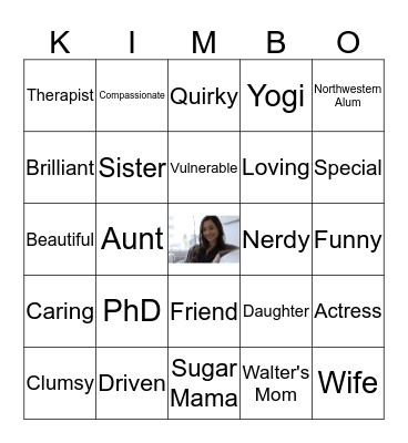 Happy 35th Birthday Kim! Bingo Card