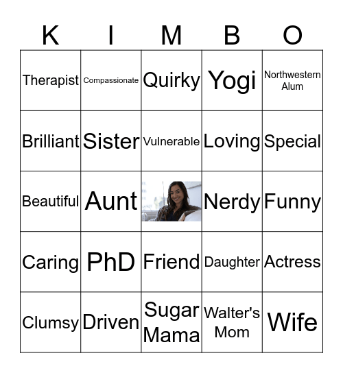 Happy 35th Birthday Kim! Bingo Card