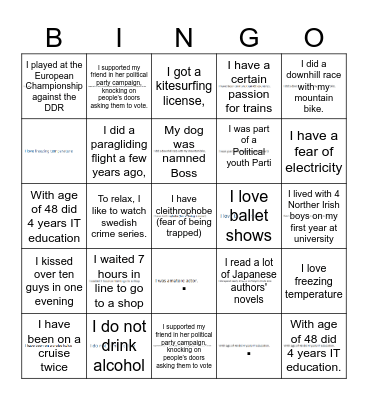 Icebreaker Bingo: Find the one who Bingo Card