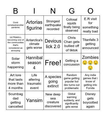 2024 Bingo Card