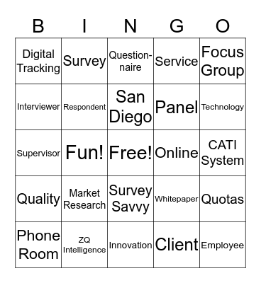 Luth Research Bingo Card