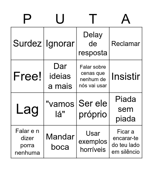 StorBingo Card